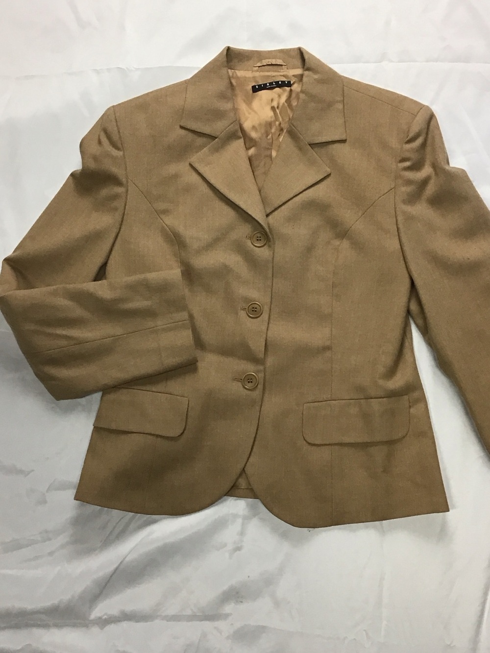 Sisley Camel Tan Tailored Women's Blazer Jacket